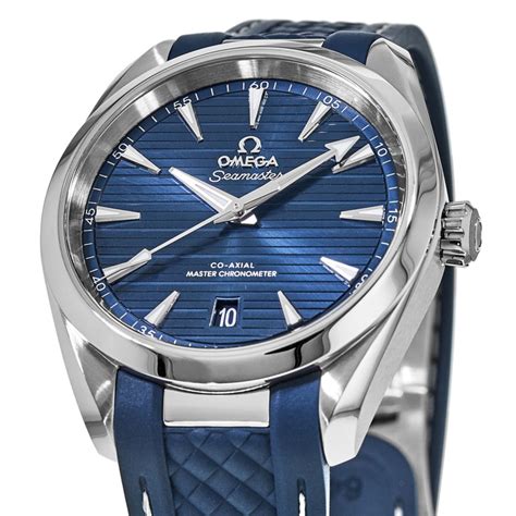 omega seamaster aqua terra blue leather strap|omega rubber strap original.